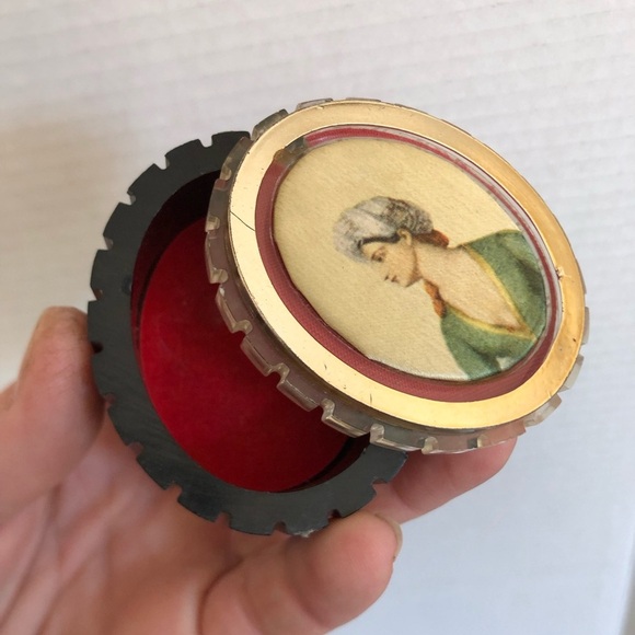 Vtg Swivel Lidded Jewelry Box - Picture 10 of 11